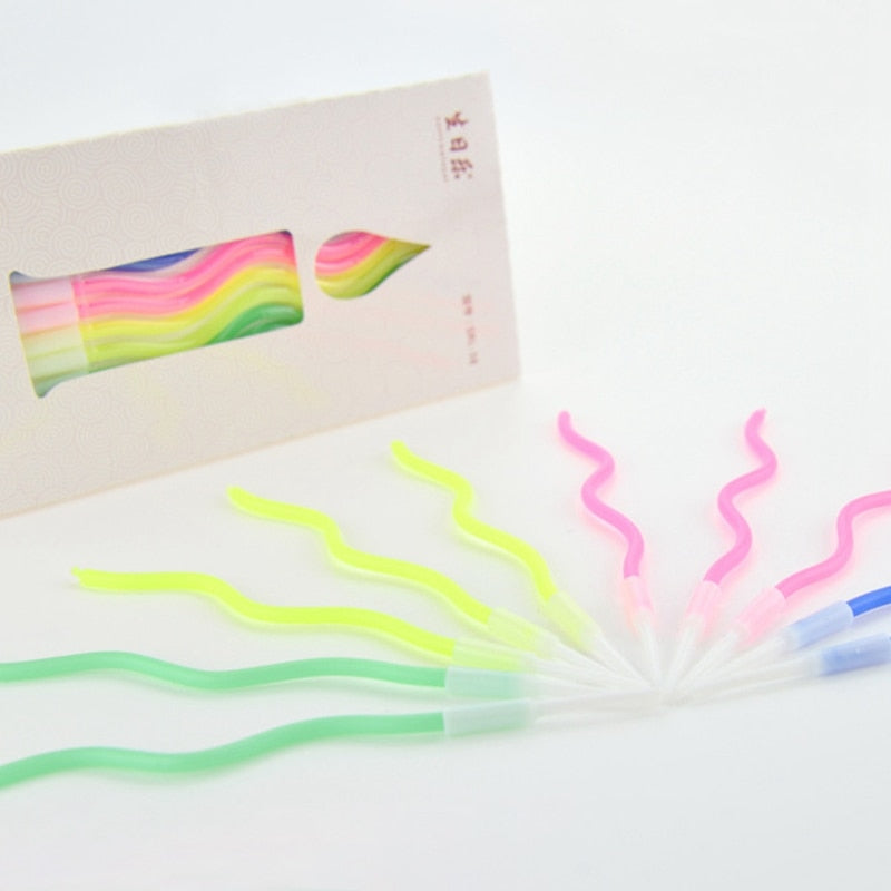 Spiral Birthday Cake Candles Set of 10 with Holders by HitMyNeed