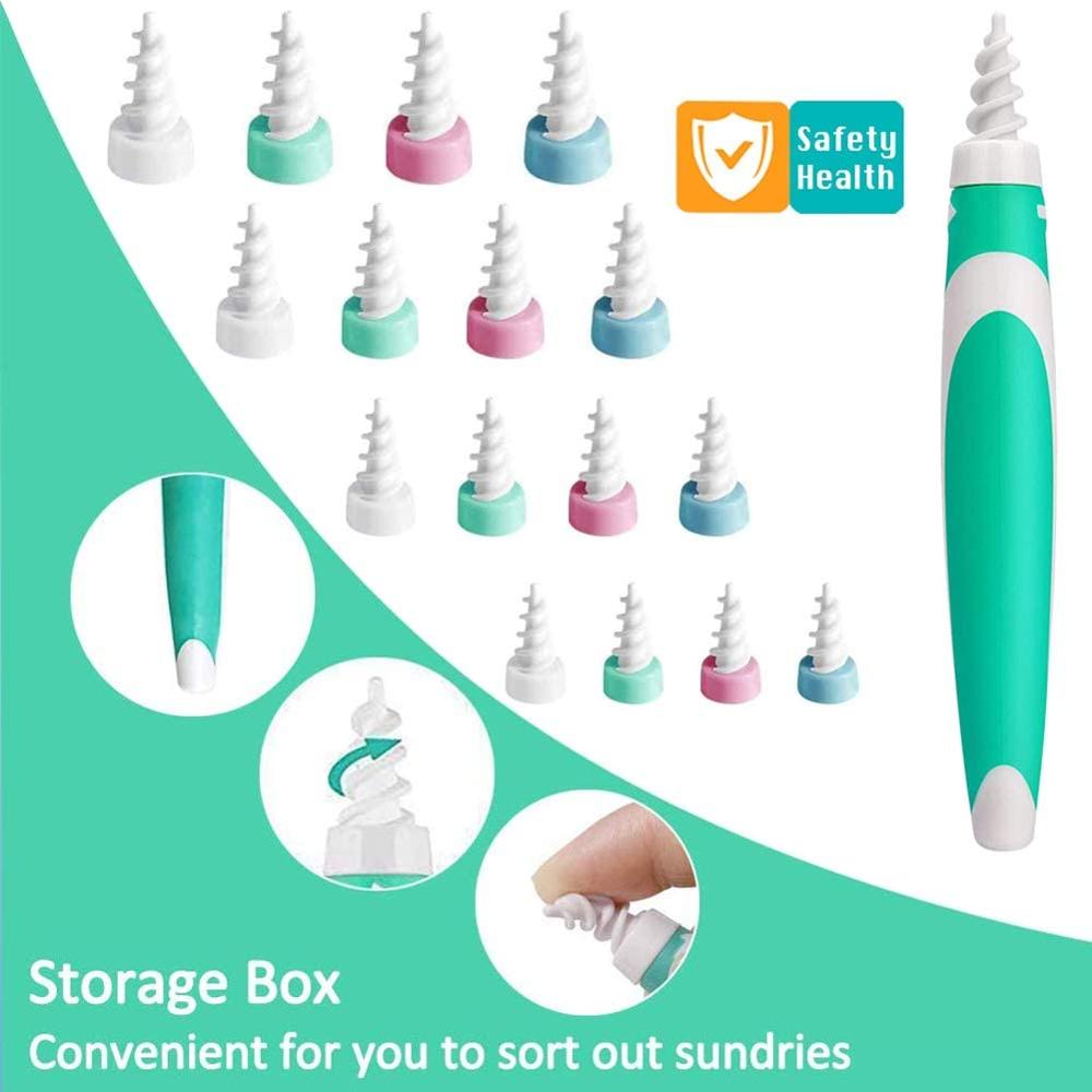 Spiral Ear Cleaner with 16 Silicone Replacement Tips by HitMyNeed