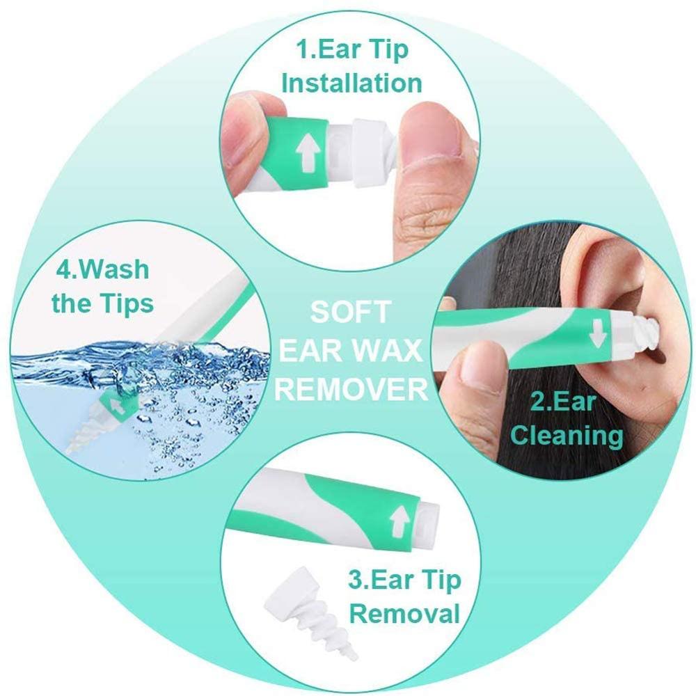 Spiral Ear Cleaner with 16 Silicone Replacement Tips by HitMyNeed