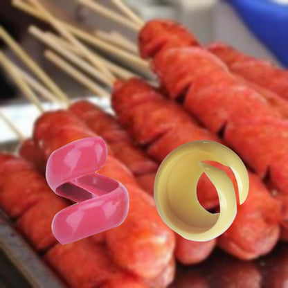Spiral Hotdog Cutter Set (2pcs) for Even Slicing by HitMyNeed