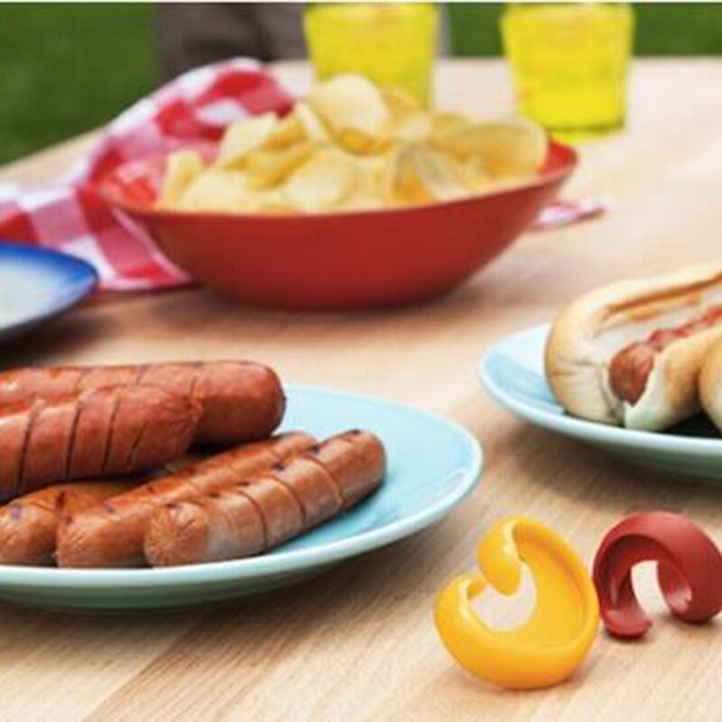 Spiral Hotdog Cutter Set (2pcs) for Even Slicing by HitMyNeed