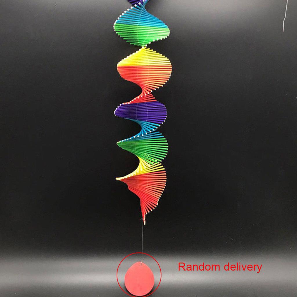 Spiral Rainbow Wooden Wind Chime by HitMyNeed