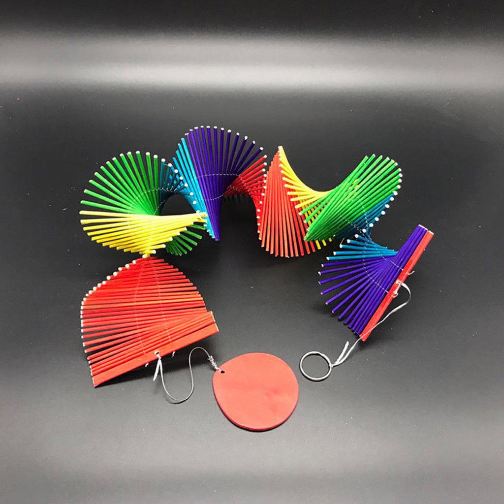 Spiral Rainbow Wooden Wind Chime by HitMyNeed