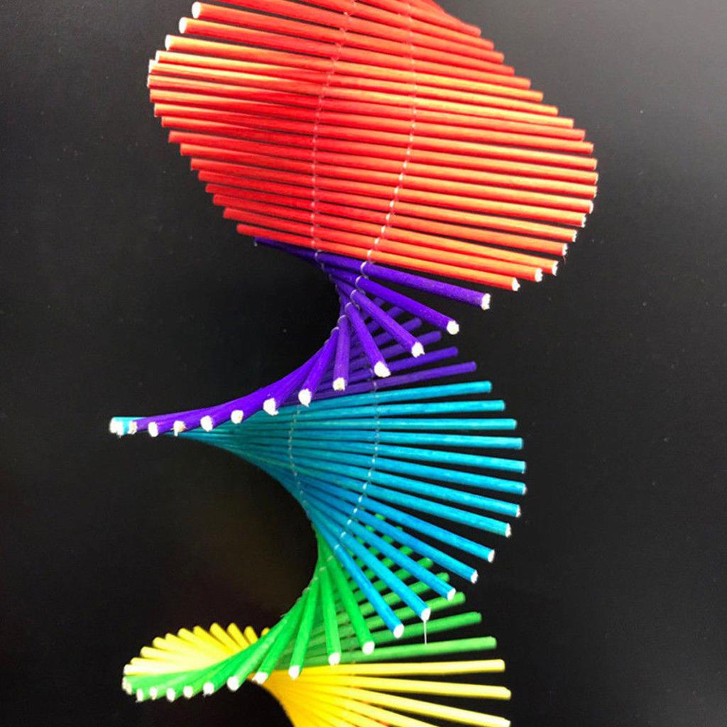 Spiral Rainbow Wooden Wind Chime by HitMyNeed
