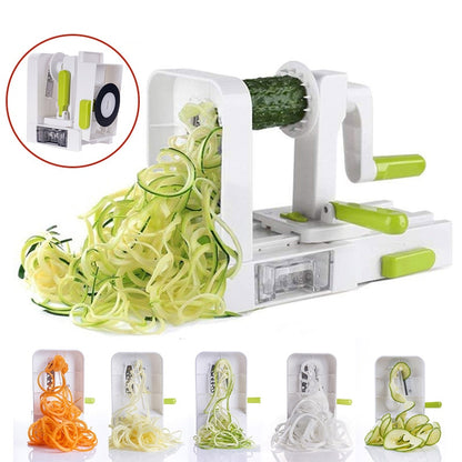 Spiral Vegetable Slicer 5-in-1 Cutter with 5 Blades by HitMyNeed