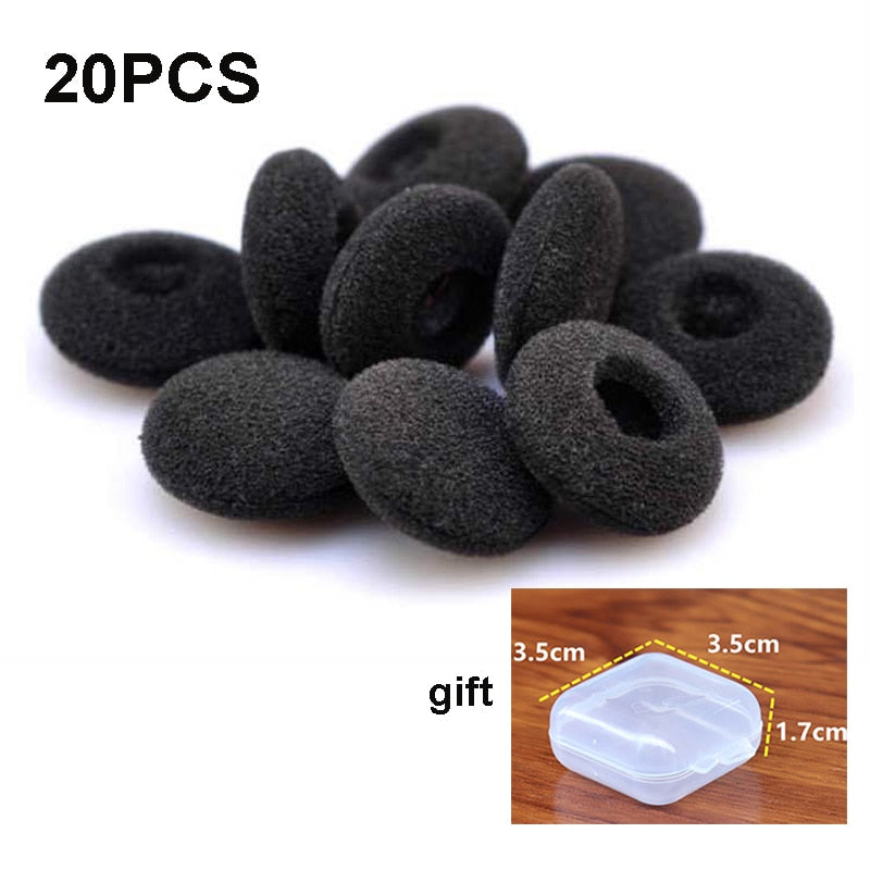 Sponge Earphone Foam Covers with Case (20 Pack) by HitMyNeed