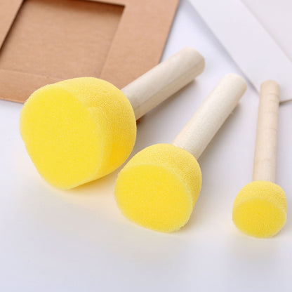 Sponge Paint Brushes Set for Kids (4 Pack) by HitMyNeed