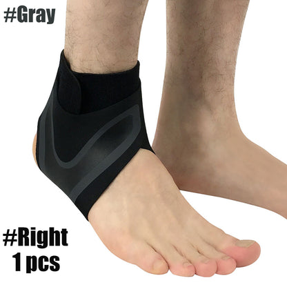 Sport Ankle Stabilizer Compression Support Brace gray-right-foot m by HitMyNeed