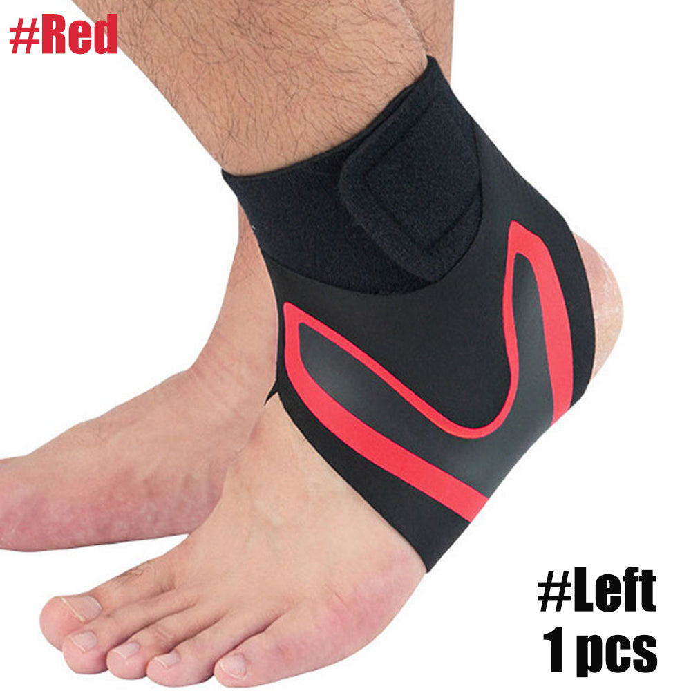 Sport Ankle Stabilizer Compression Support Brace red-left-foot m by HitMyNeed