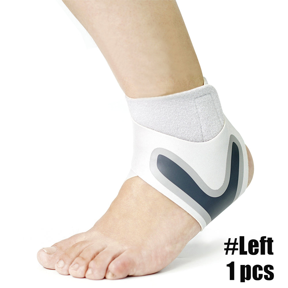 Sport Ankle Stabilizer Compression Support Brace white-left-foot m by HitMyNeed