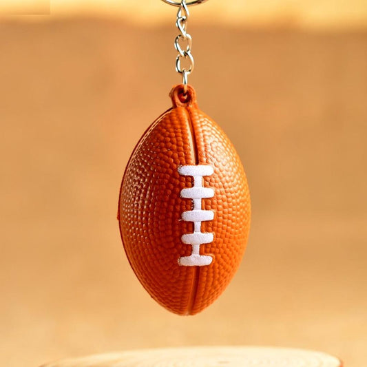 Sports Football Keychain with Metal Ball Charm by HitMyNeed