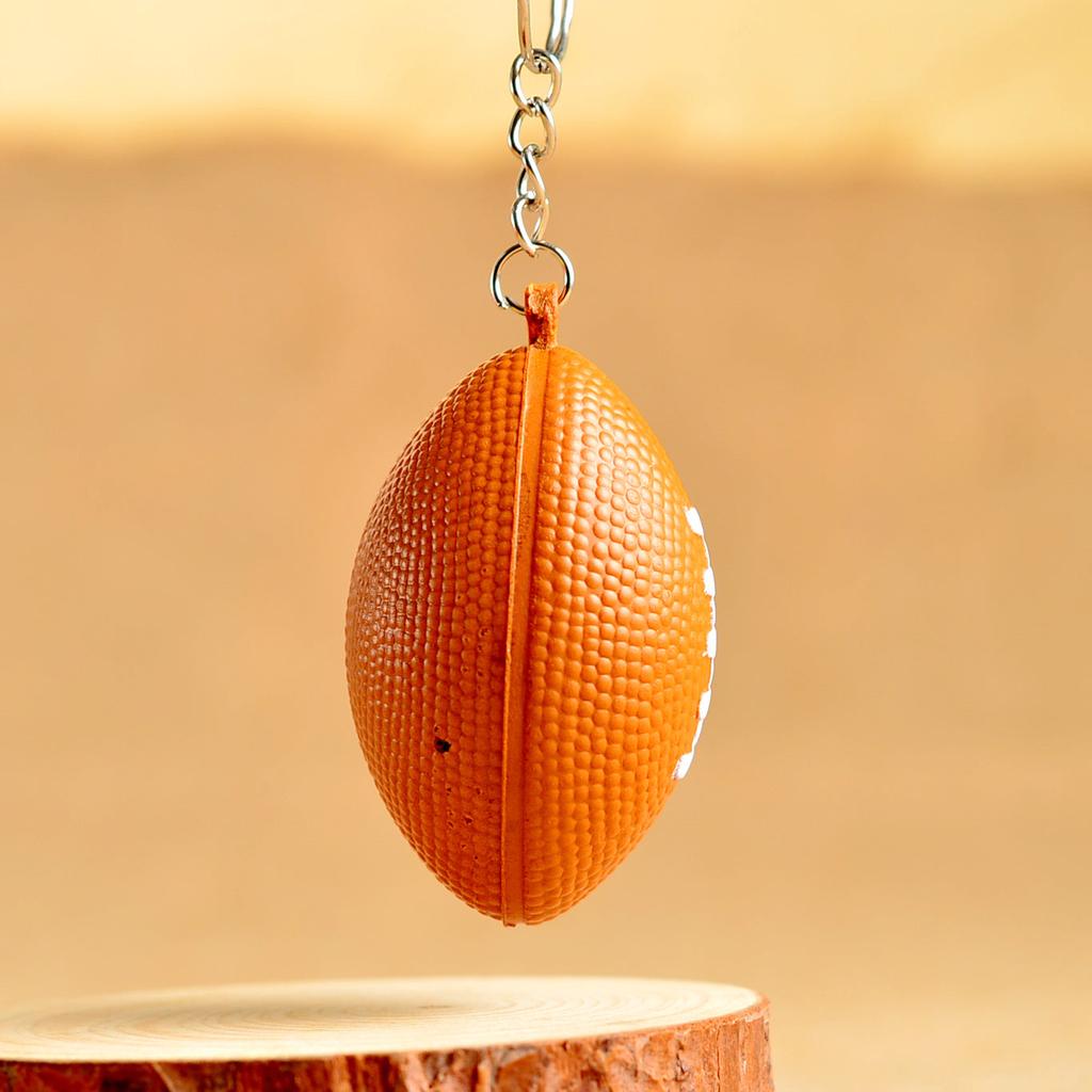 Sports Football Keychain with Metal Ball Charm by HitMyNeed