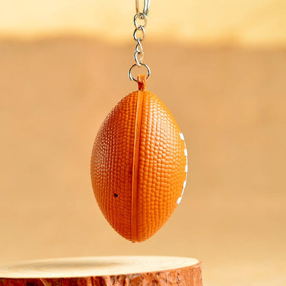 Sports Football Keychain with Metal Ball Charm by HitMyNeed