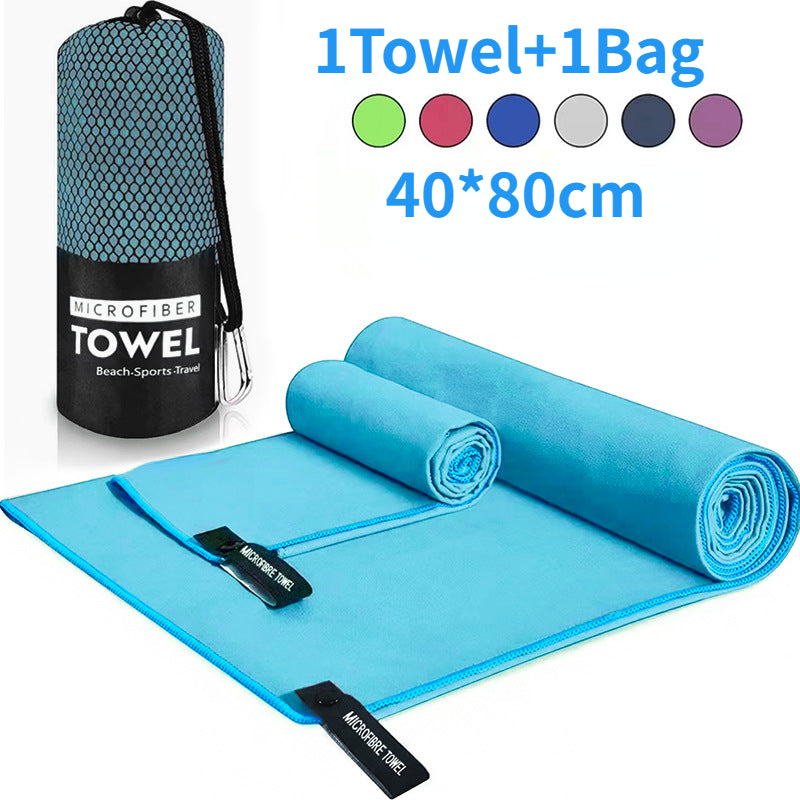 Sports Microfiber Quick-Dry Pocket Towel 40x80cm blue-1052 by HitMyNeed