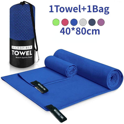 Sports Microfiber Quick-Dry Pocket Towel 40x80cm dark-blue by HitMyNeed