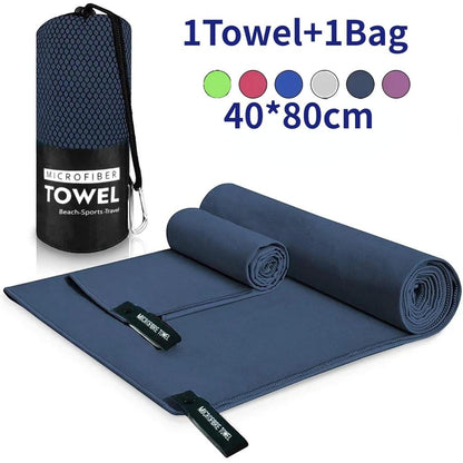 Sports Microfiber Quick-Dry Pocket Towel 40x80cm navy by HitMyNeed