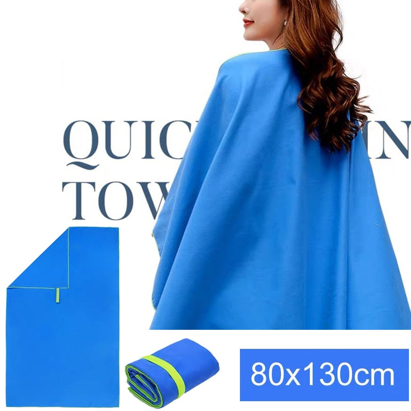 Sports Microfiber Quick Dry Pocket Towel 80x130cm by HitMyNeed