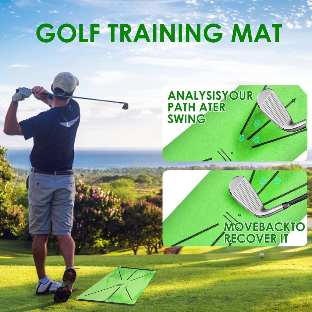 Sports Training Rubber Golf Swing Mat 30x60cm by HitMyNeed