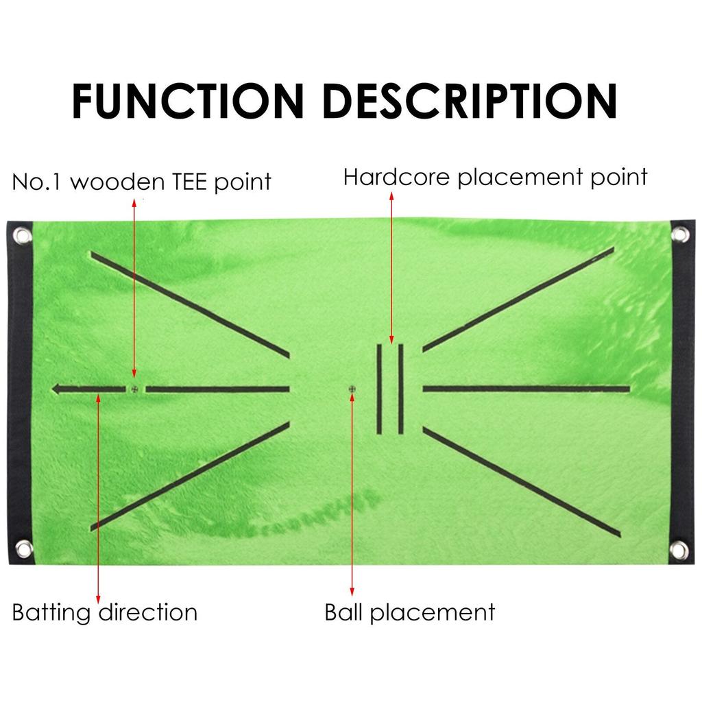 Sports Training Rubber Golf Swing Mat 30x60cm by HitMyNeed