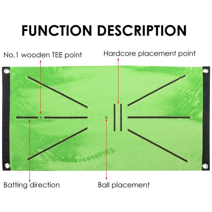 Sports Training Rubber Golf Swing Mat 30x60cm by HitMyNeed