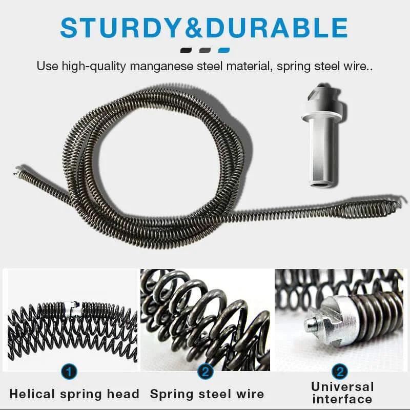 Spring Drain Cleaner Cable for Electric Drill, 1m by HitMyNeed