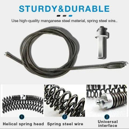 Spring Drain Cleaner Cable for Electric Drill, 1m by HitMyNeed