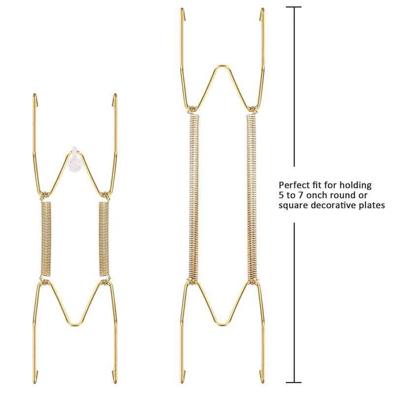 Spring Wire Plate Hangers Set, 5-7 inch (16 Pack) by HitMyNeed