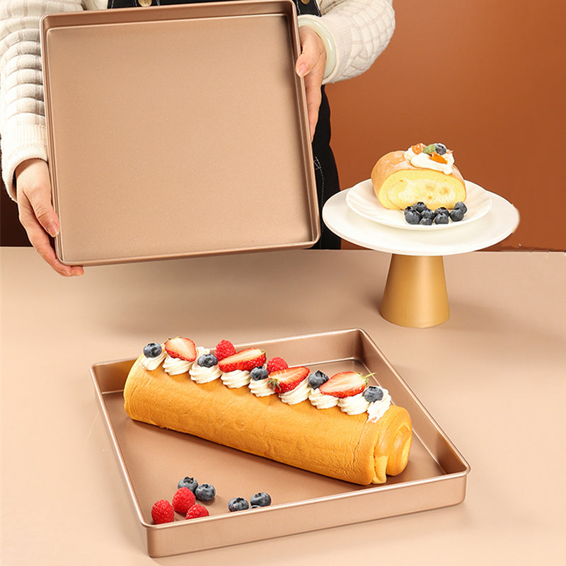 Square Carbon Steel Baking Pan 28.5cm Non-Stick by HitMyNeed