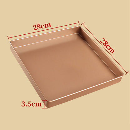 Square Carbon Steel Baking Pan 28.5cm Non-Stick by HitMyNeed