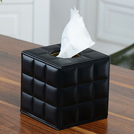 Square PU Leather Tissue Box Cover by HitMyNeed