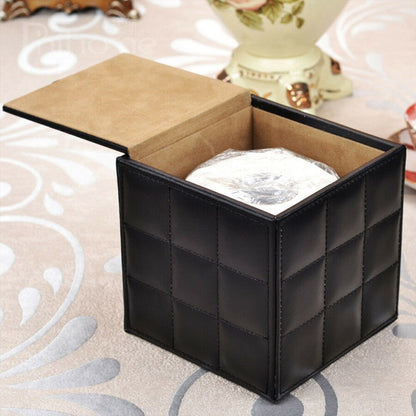 Square PU Leather Tissue Box Cover by HitMyNeed