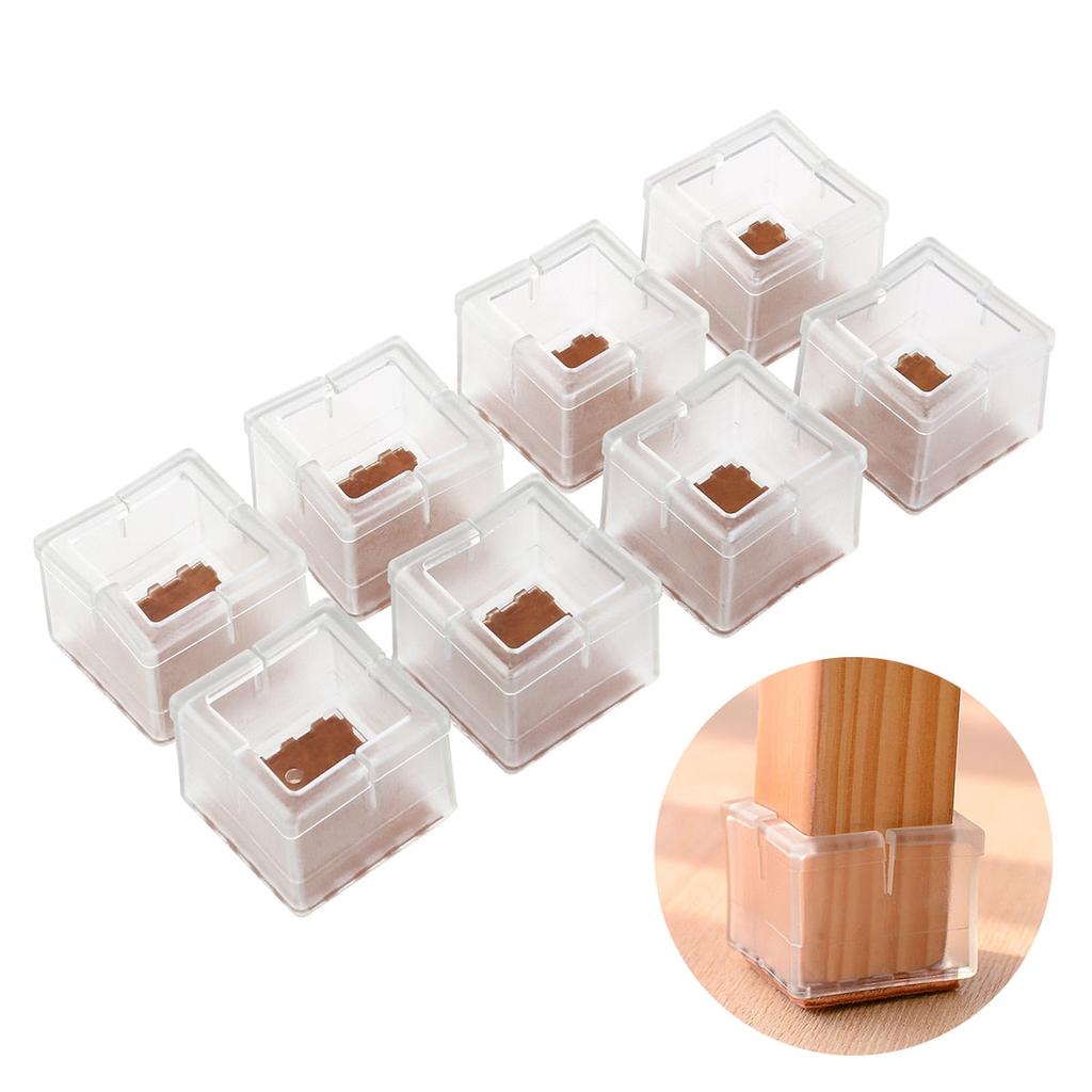 Square Silicone Floor Protectors - Set of 8 by HitMyNeed