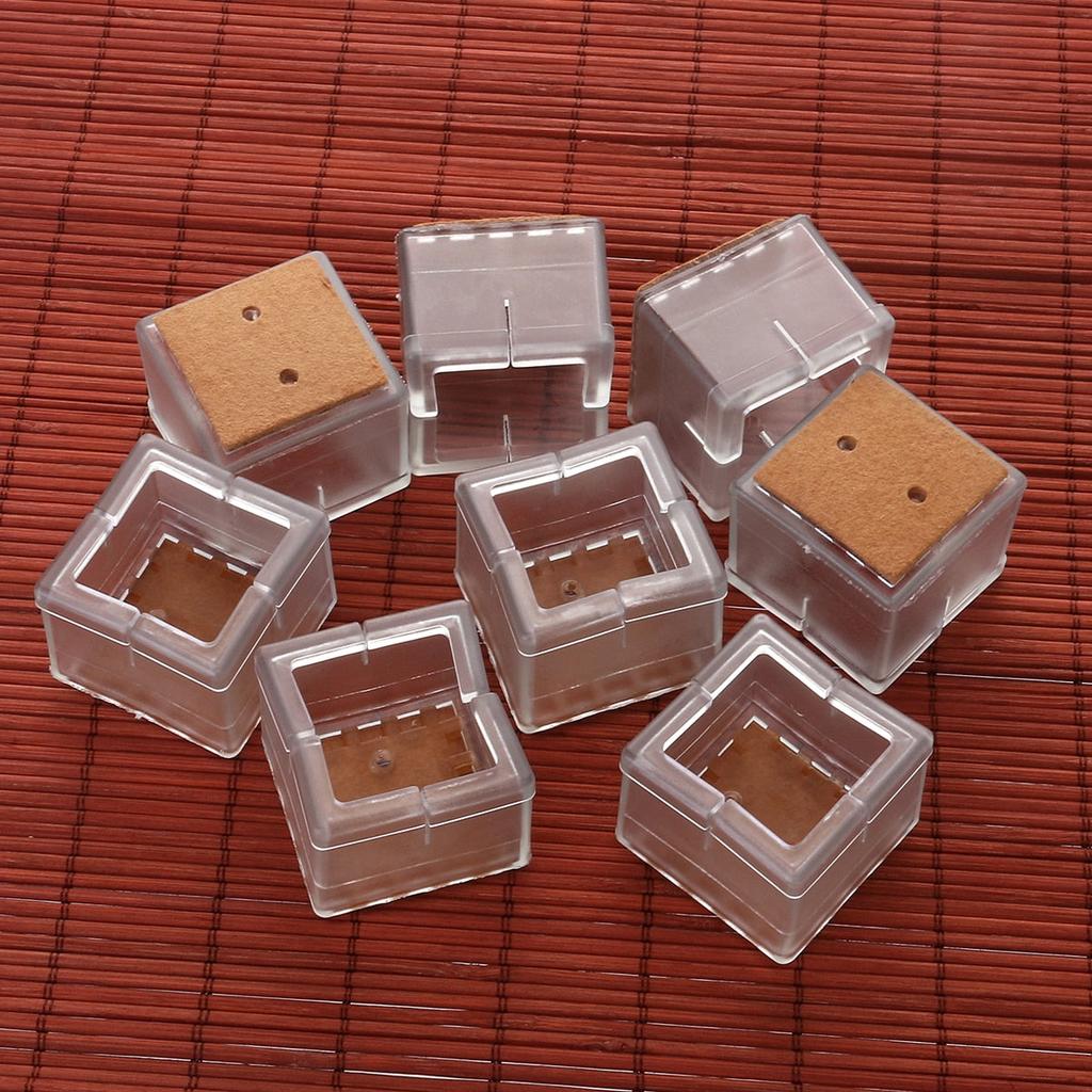 Square Silicone Floor Protectors - Set of 8 by HitMyNeed
