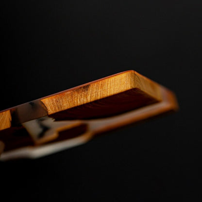 Square Wood and Resin Drink Coaster 8cm by HitMyNeed