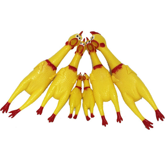 Squeaky Chicken Funny Screaming Toy for Pets & Kids by HitMyNeed