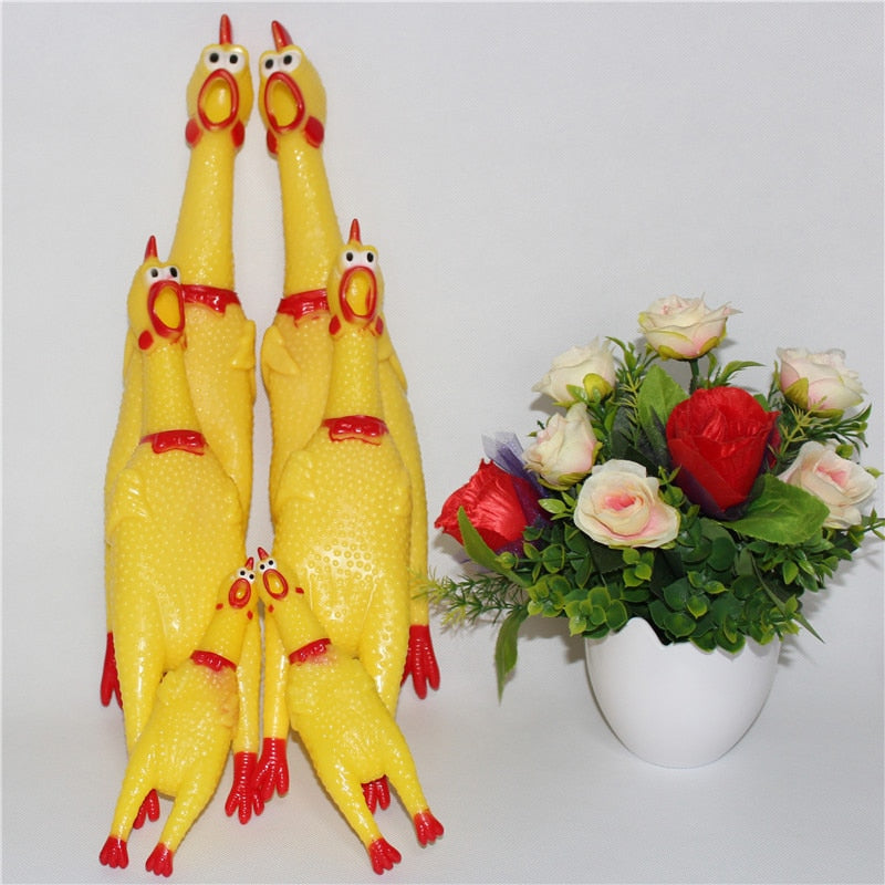 Squeaky Chicken Funny Screaming Toy for Pets & Kids by HitMyNeed