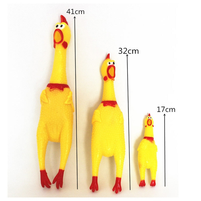 Squeaky Chicken Funny Screaming Toy for Pets & Kids by HitMyNeed
