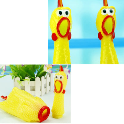 Squeaky Chicken Funny Screaming Toy for Pets & Kids by HitMyNeed