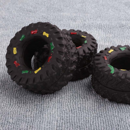 Squeaky Rubber Tire Dog Chew Toy by HitMyNeed