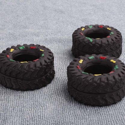 Squeaky Rubber Tire Dog Chew Toy by HitMyNeed