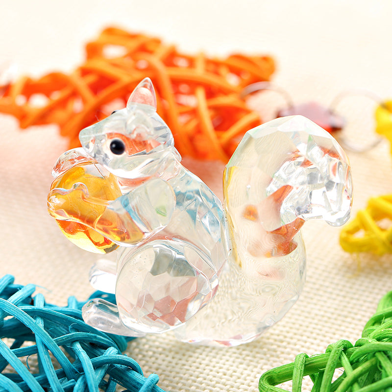 Squirrel Crystal Paperweight Ornament 5cm by HitMyNeed