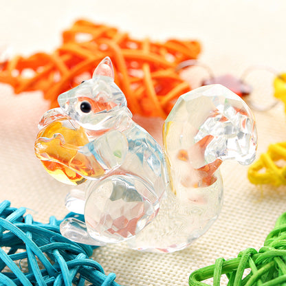 Squirrel Crystal Paperweight Ornament 5cm by HitMyNeed