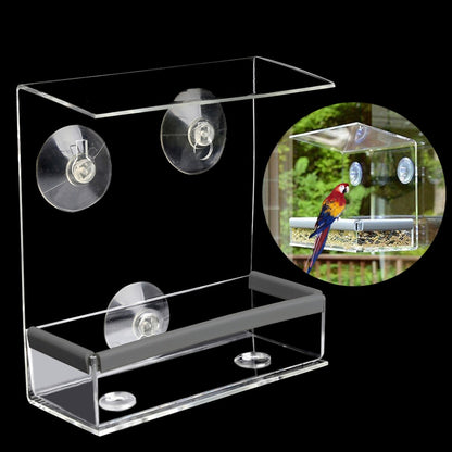 Squirrel Proof Window Bird Feeder with Suction Cups by HitMyNeed