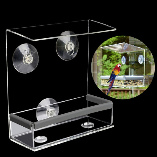Squirrel Proof Window Bird Feeder with Suction Cups by HitMyNeed