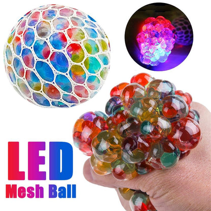 Squishy Mesh Stress Ball with LED Lights by HitMyNeed