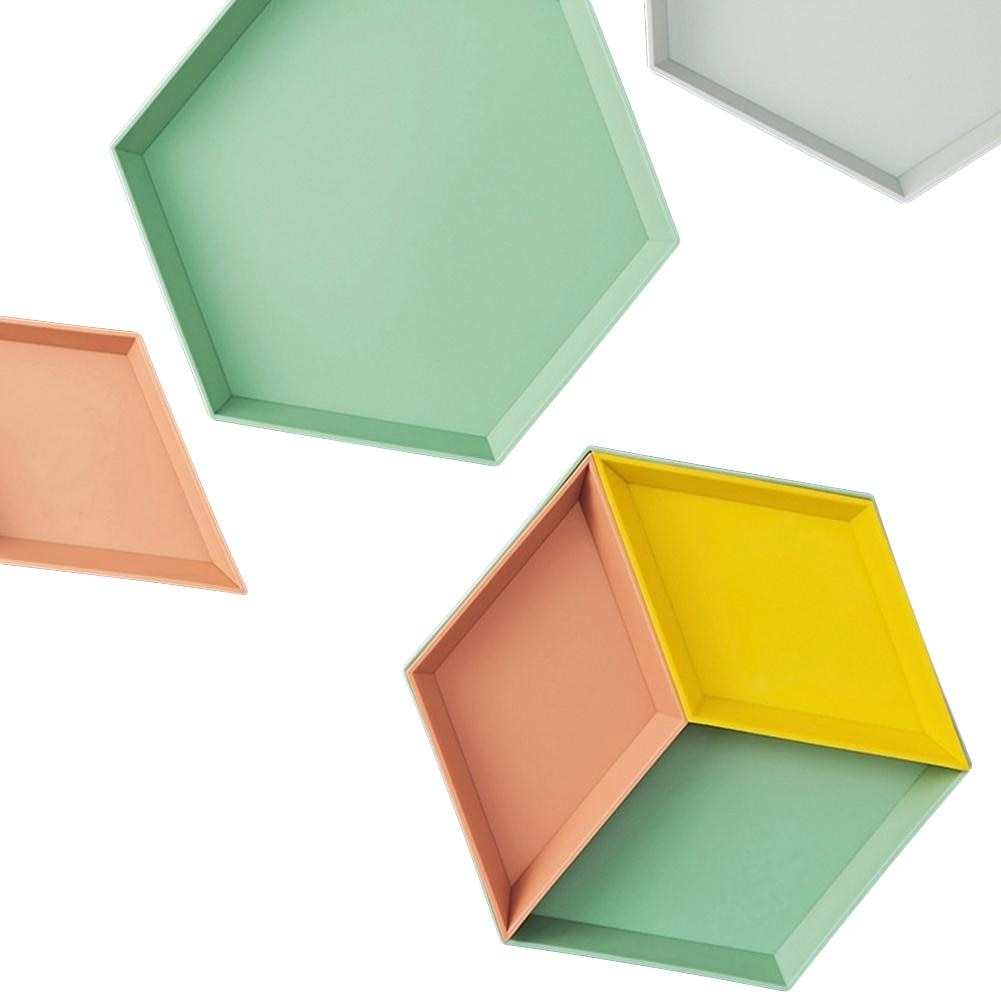 Stackable Geometric Snack Tray Set (4 Pieces) by HitMyNeed