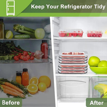 Stackable Meat Container for Fridge with Lid by HitMyNeed