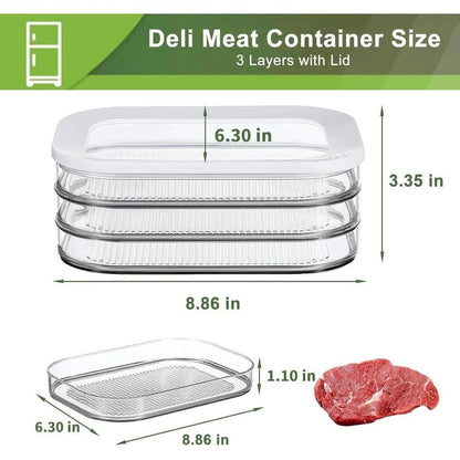 Stackable Meat Container for Fridge with Lid by HitMyNeed