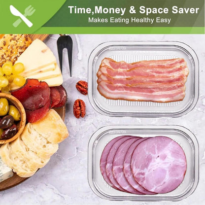 Stackable Meat Container for Fridge with Lid by HitMyNeed