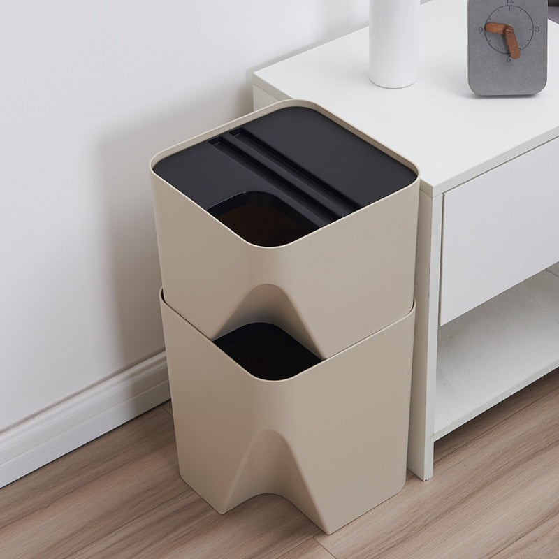 Stackable Recycling Bin Layer - 15L Space-Saving Can by HitMyNeed